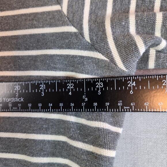 Vintage Polo Ralph Lauren XL Long Sleeve Stripe Shirt Gray White Cotton - Picture 10 of 12